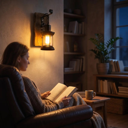 Blenna wall light above a reading corner | Wickleigh