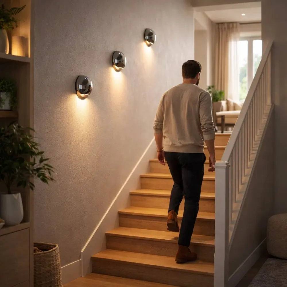 Odera wall light, aluminium capsule with double halo | Wickleigh