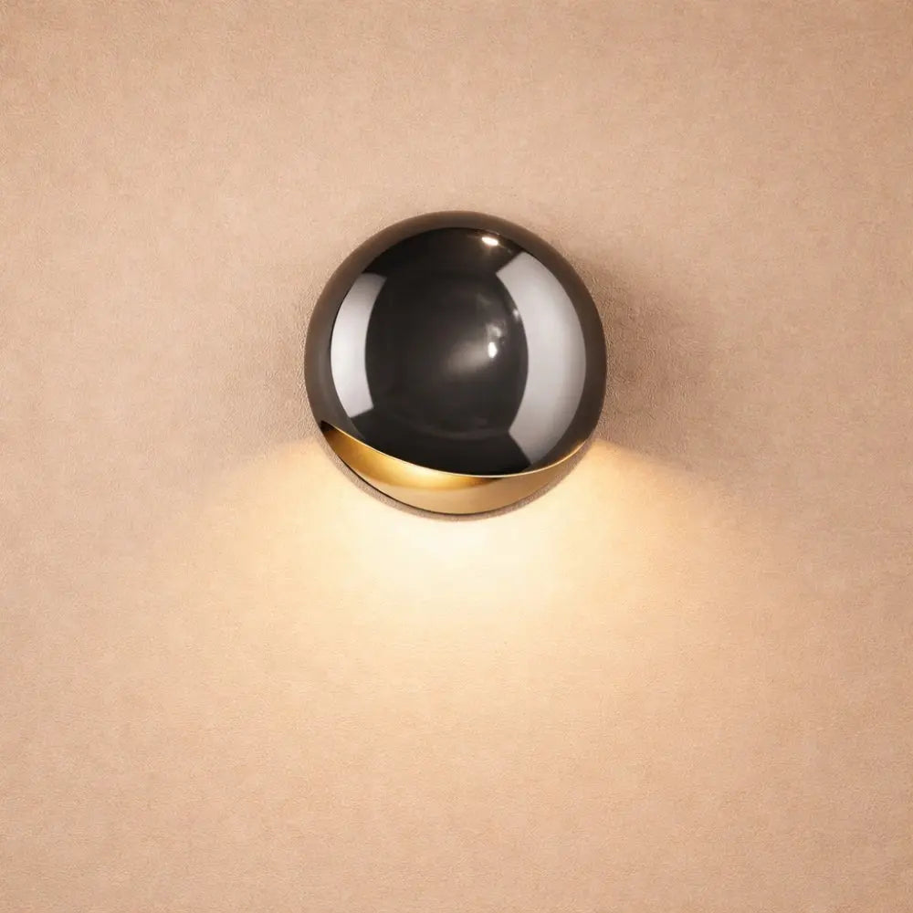 Odera wall light, aluminium capsule with double halo | Wickleigh