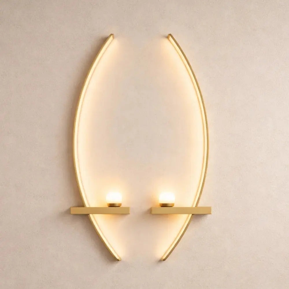 Asika wall light, sculptural light arcs in aluminium | Wickleigh