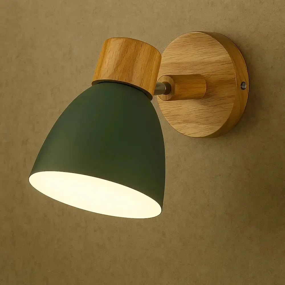 Nyrra Nordic wall light, wood and iron | Wickleigh