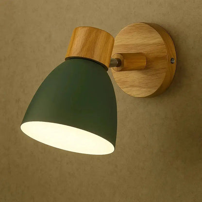 Nyrra Nordic wall light, wood and iron | Wickleigh