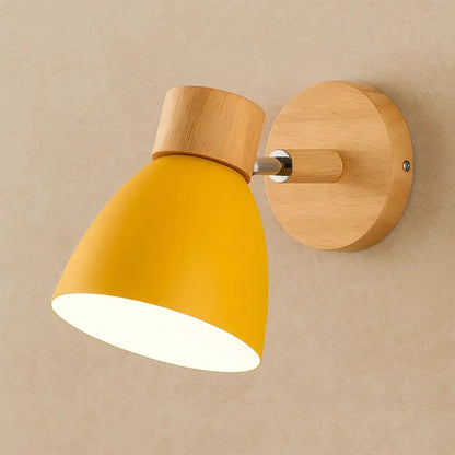 Nyrra Nordic wall light, wood and iron | Wickleigh