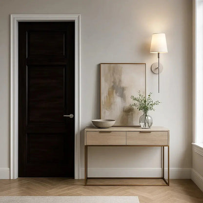 Alnell wall light, torch-style metal arm with fabric shade | Wickleigh