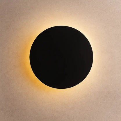 Sigen round wall light, black, Ø 20cm | Wickleigh