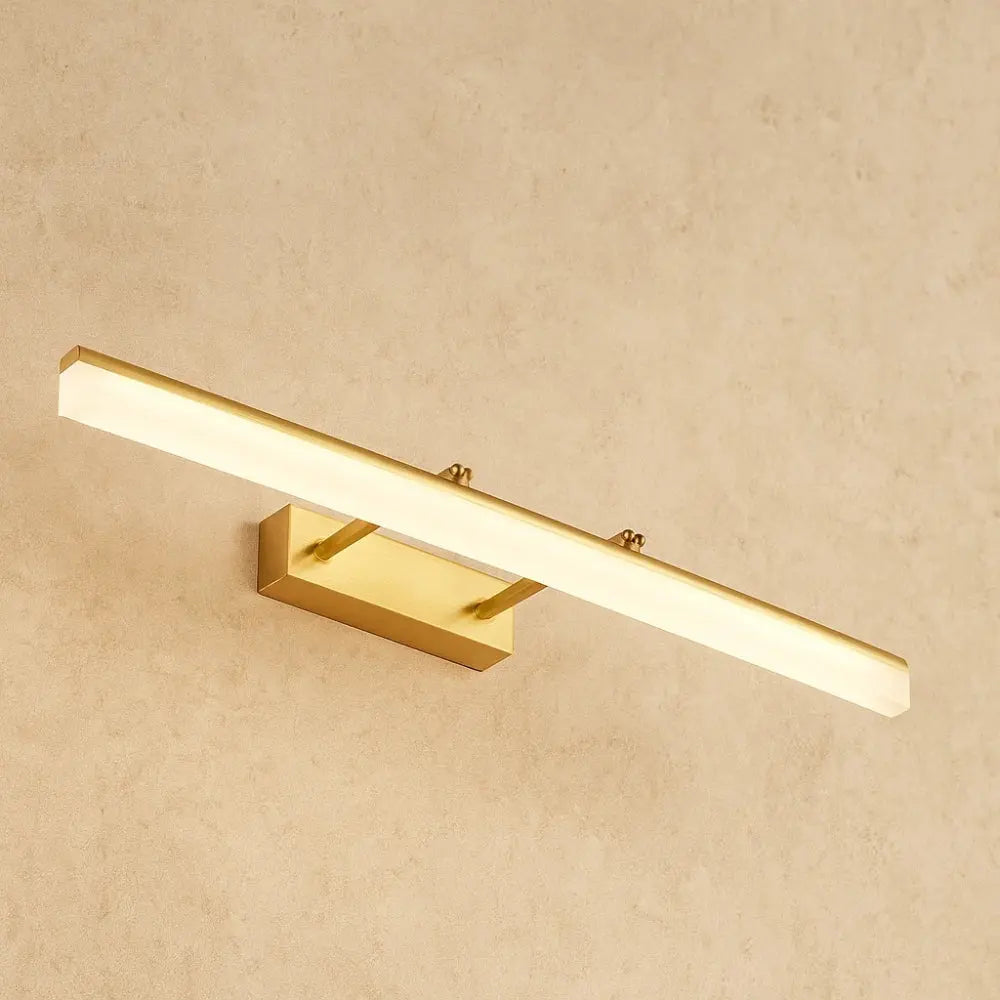 Yllin bathroom wall light, gold finish, 50cm | Wickleigh