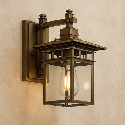 Frelin outdoor wall light, bronze, Ø29 x 38 cm | Wickleigh