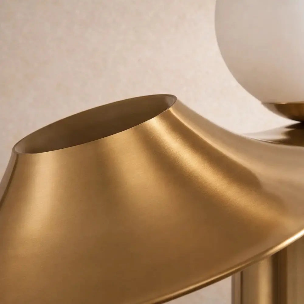Vylen vintage mushroom table lamp, frosted glass dome | Wickleigh