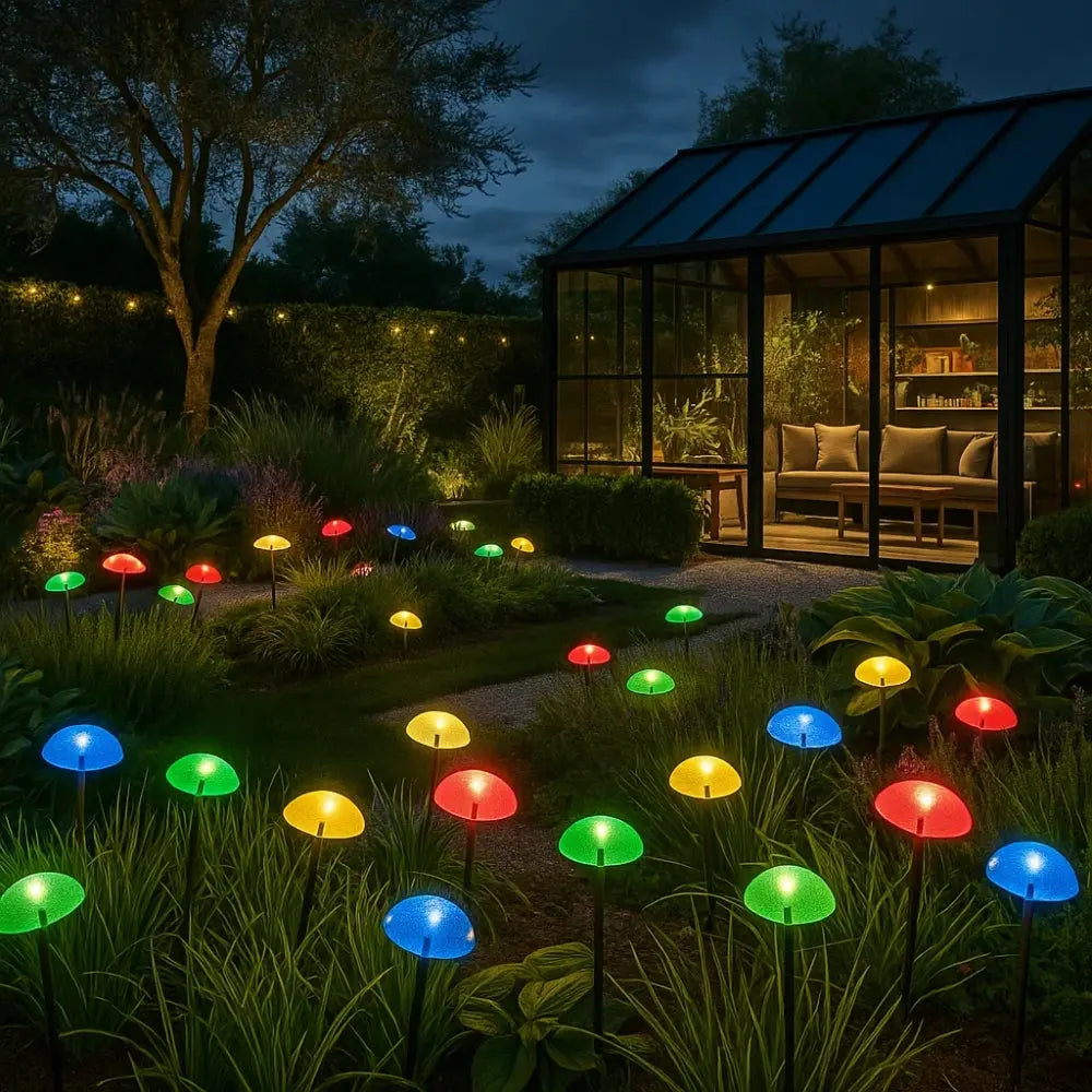 Edsen solar mushroom garden lights, packshot | Wickleigh