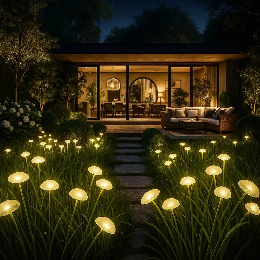 Edsen solar mushroom garden lights, packshot | Wickleigh