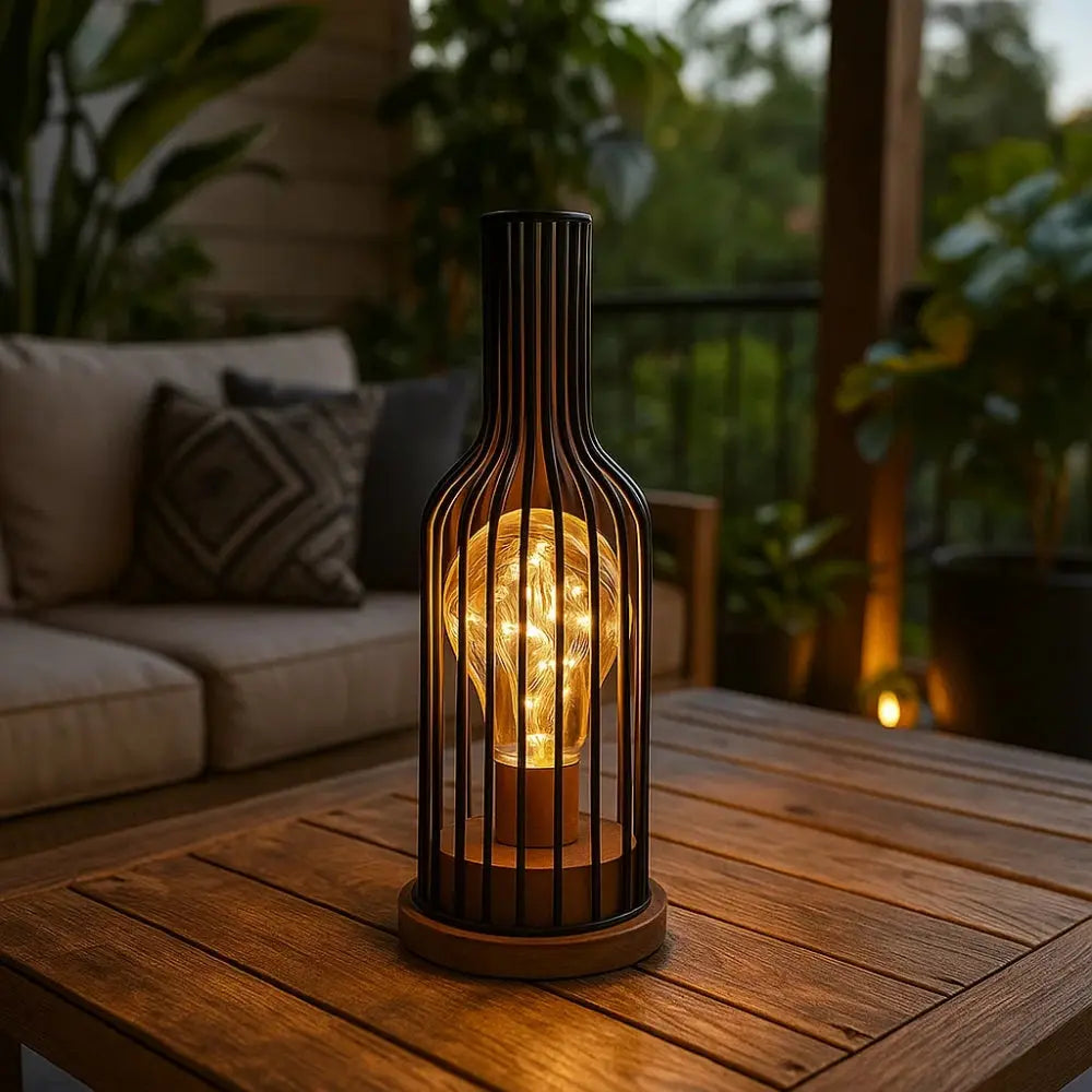 Ylova wrought iron lamp, sculptural design, packshot | Wickleigh