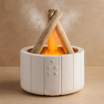 Ulera table lamp, misty flame effect diffuser | Wickleigh