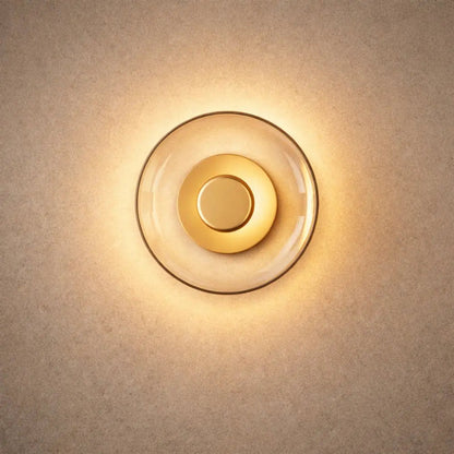 Arina wall light, circular glass halo | Wickleigh