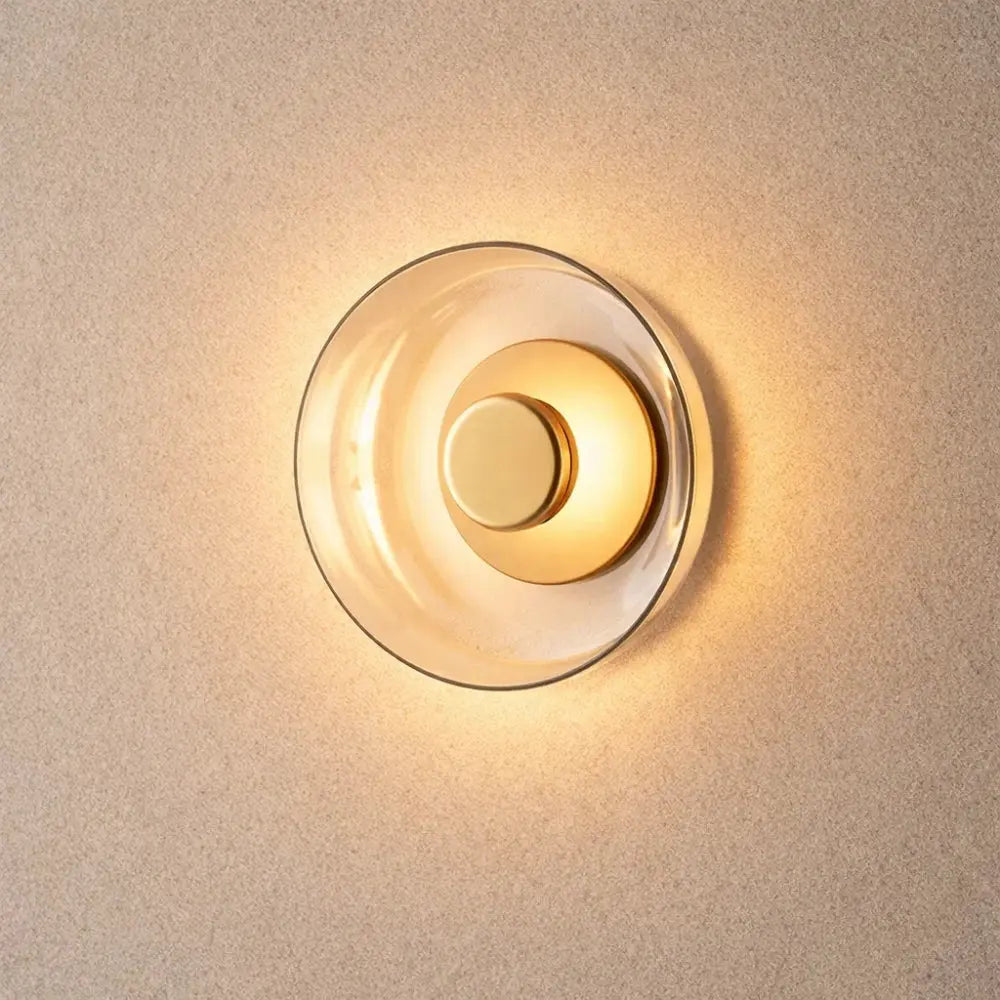 Arina wall light, circular glass halo | Wickleigh