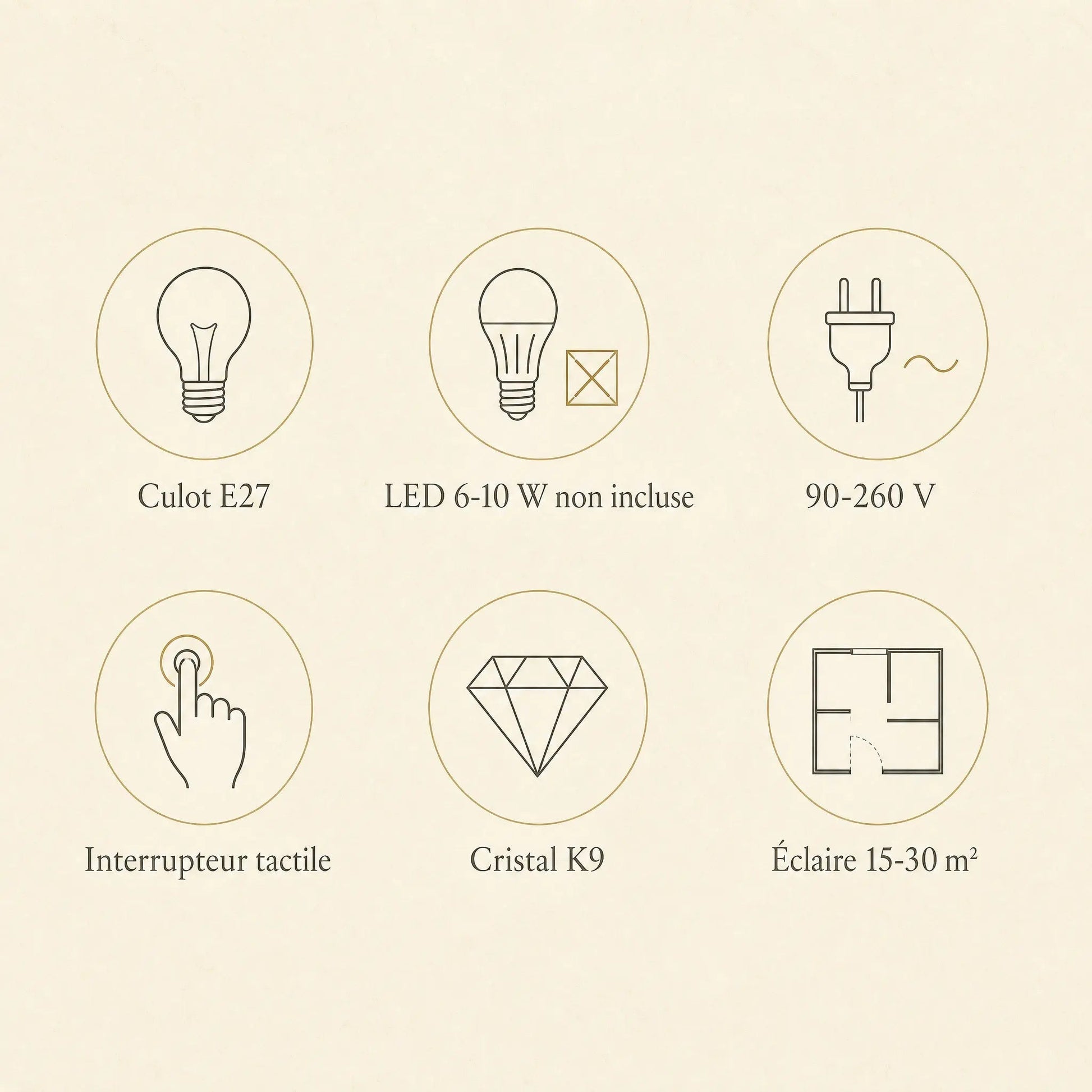 Features of the Malna crystal bedside lamp | Wickleigh