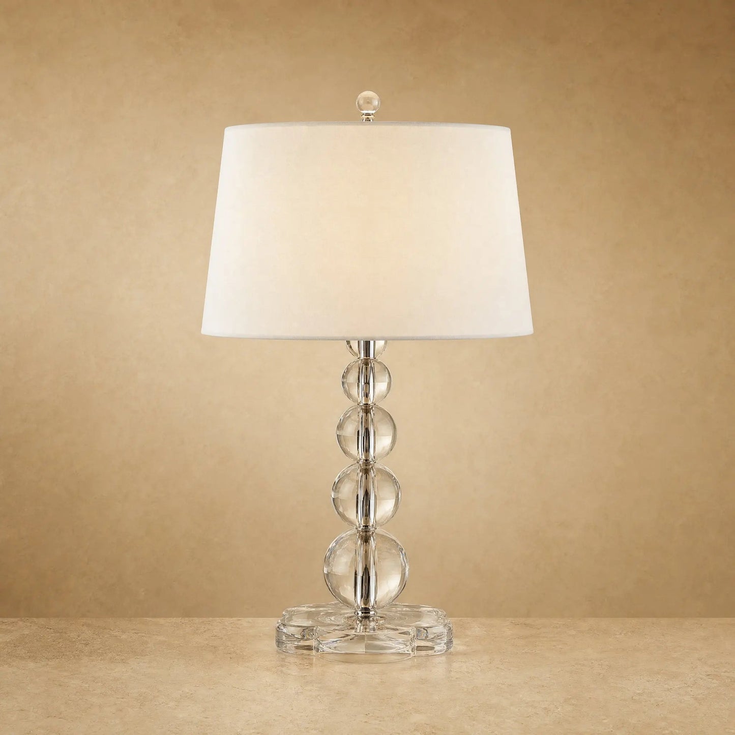 Malna crystal bedside lamp, graduated crystal spheres, 60 cm height | Wickleigh