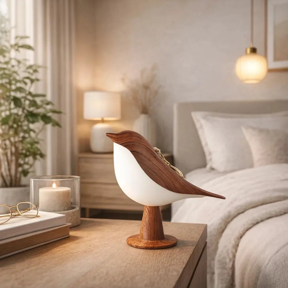 Ulwyn table lamp, sculptural bird design, packshot | Wickleigh