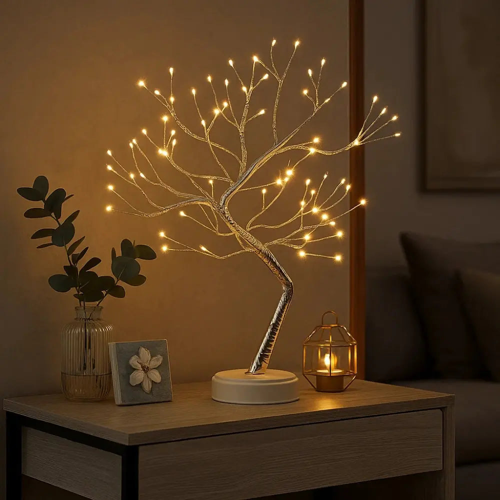 Rinin table lamp, bendable branch tree design, packshot | Wickleigh