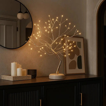 Rinin table lamp, bendable branch tree design, packshot | Wickleigh