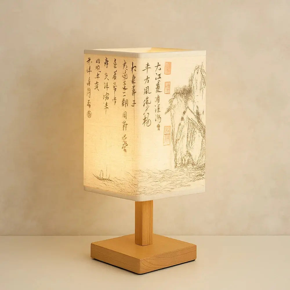 Sanne Japanese-style table lamp, Sakura pattern | Wickleigh