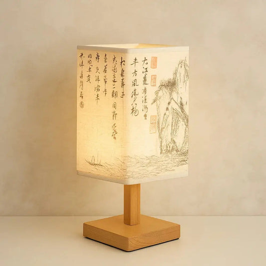 Sanne Japanese-style table lamp, Sakura pattern | Wickleigh