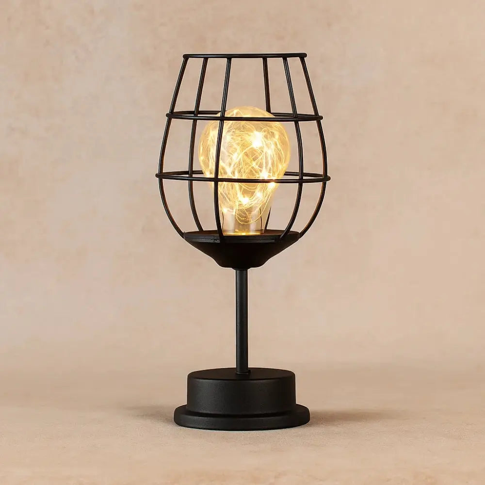Ylova wrought iron lamp, wine glass style, packshot | Wickleigh