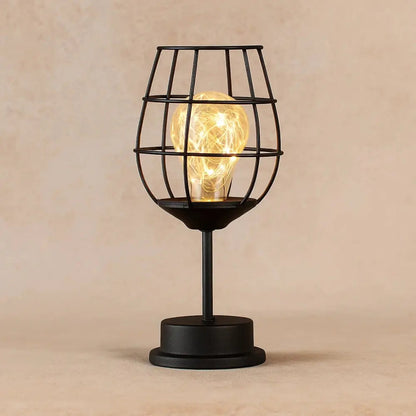 Ylova wrought iron lamp, wine glass style, packshot | Wickleigh