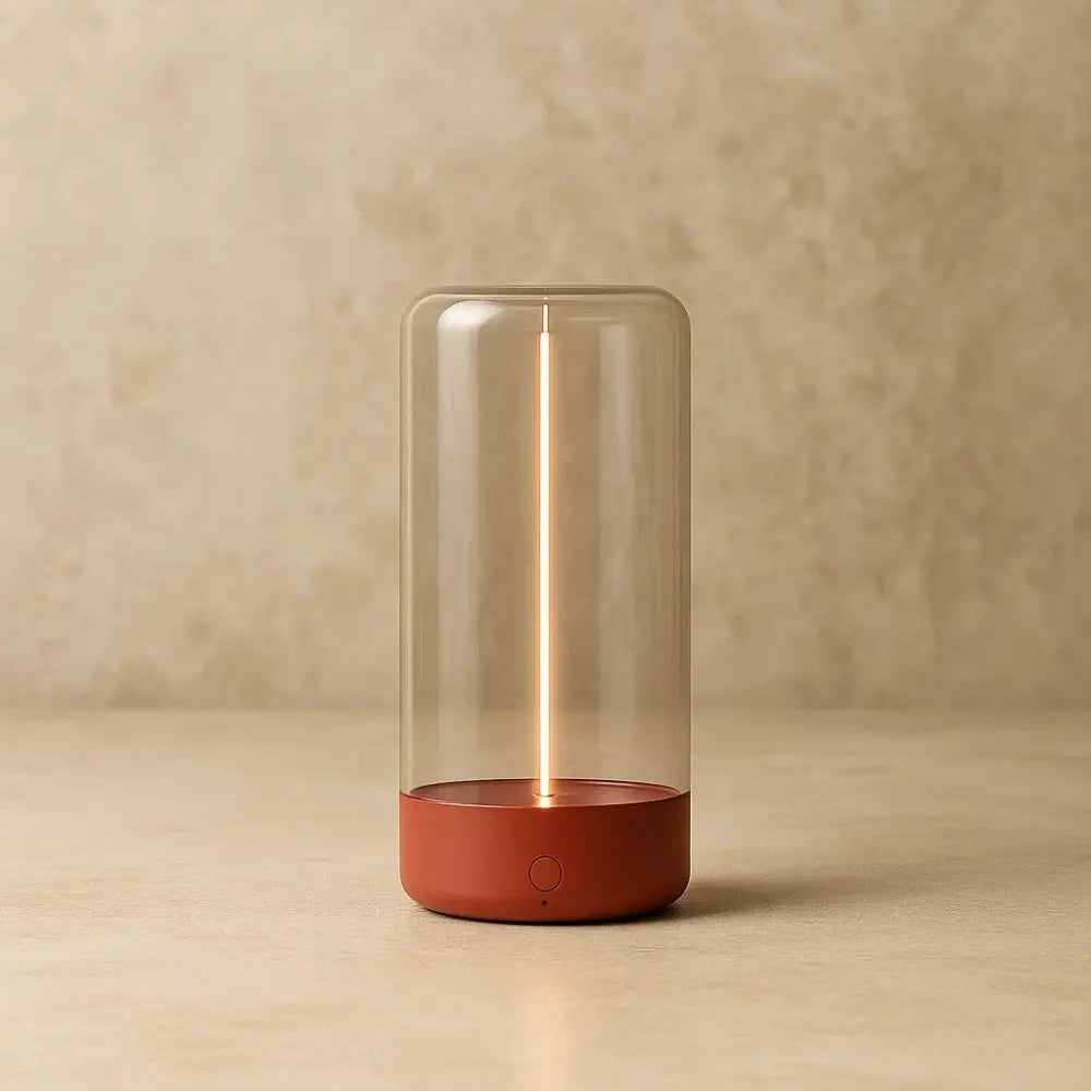 Irven LED filament table lamp, red | Wickleigh