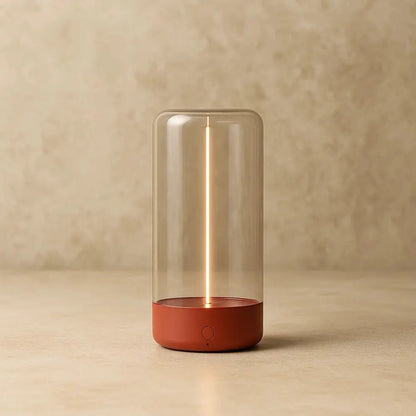 Irven LED filament table lamp, red | Wickleigh