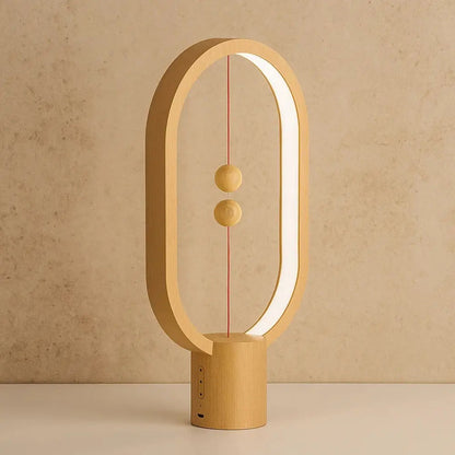 Ullen magnetic table lamp, wood finish | Wickleigh