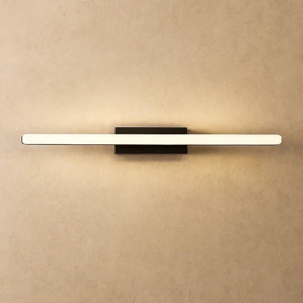 Hyrren bathroom wall light, cool white, black, 110cm 24W | Wickleigh