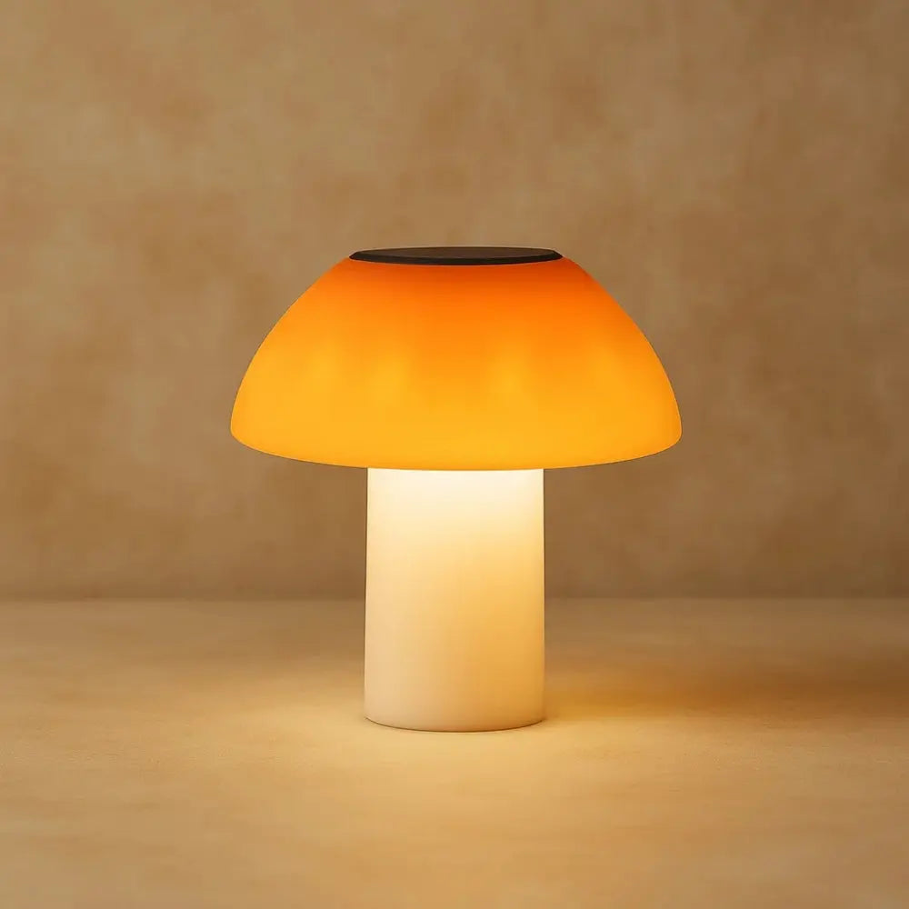 Embin solar garden light, mushroom shape, white light | Wickleigh