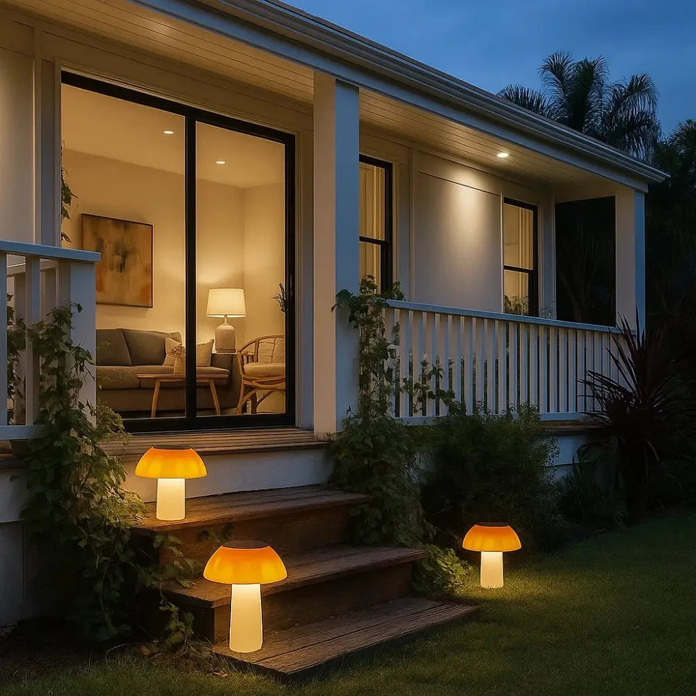 Embin solar garden light, mushroom shape | Wickleigh
