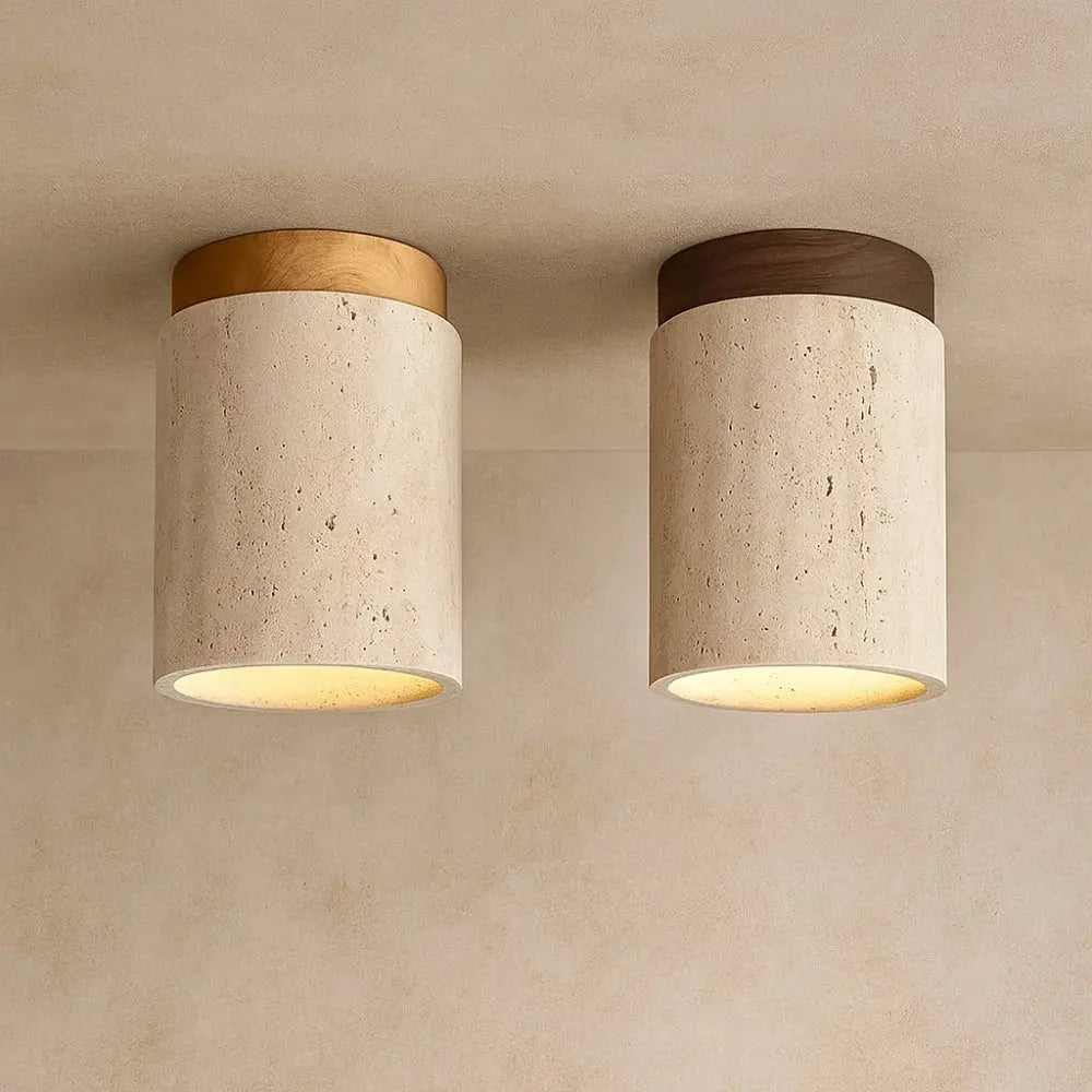 Idara travertine wall light, packshot | Wickleigh