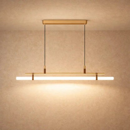 Orera linear pendant light, slim suspended bar | Wickleigh