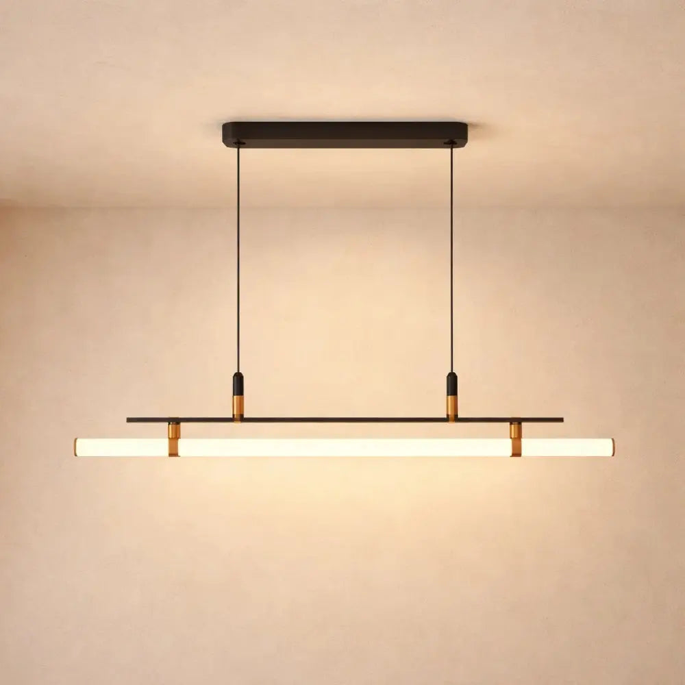 Orera linear pendant light, slim suspended bar | Wickleigh