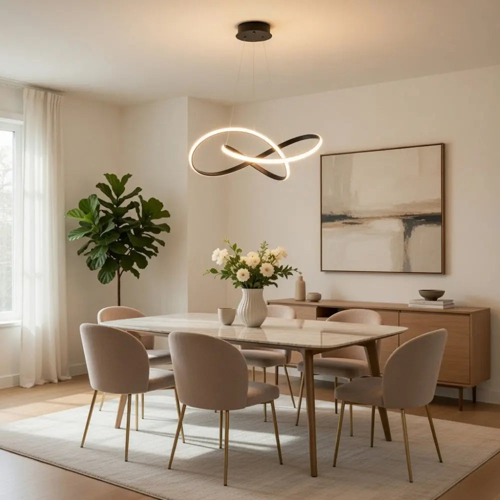 Brein sculptural LED ribbon pendant light | Wickleigh