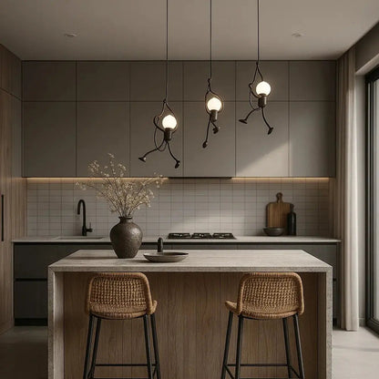Vadna sculptural figure pendant light, packshot | Wickleigh