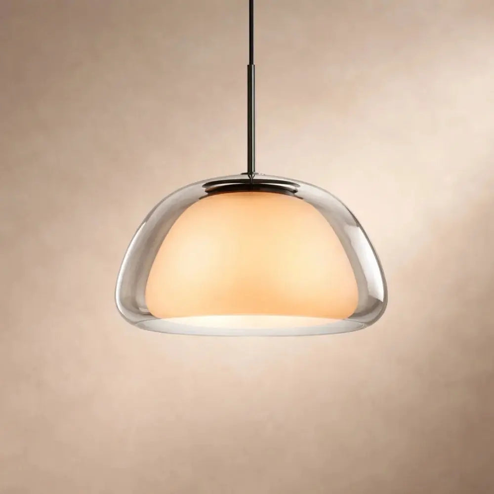 Asera frosted glass pendant light, soft dome, packshot | Wickleigh