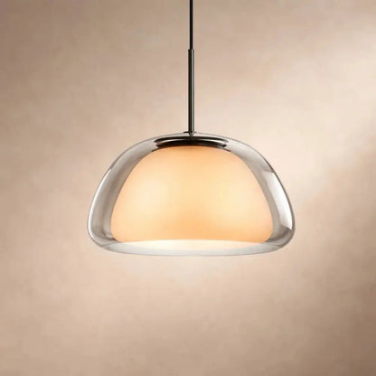 Asera frosted glass pendant light, soft dome, packshot | Wickleigh
