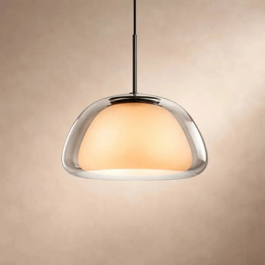 Asera frosted glass pendant light, soft dome, packshot | Wickleigh