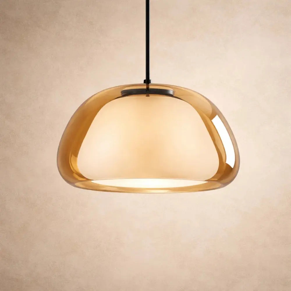 Asera frosted glass pendant light, soft dome, packshot | Wickleigh