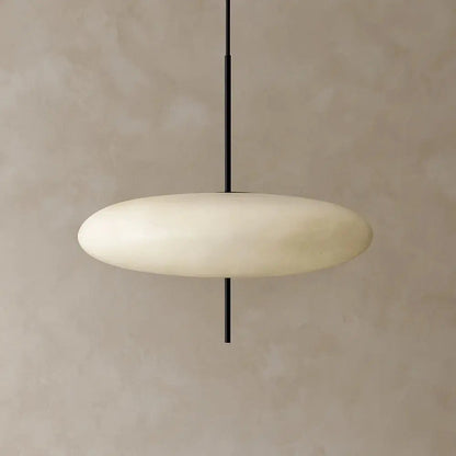 Ylina flat disc pendant light, white finish | Wickleigh