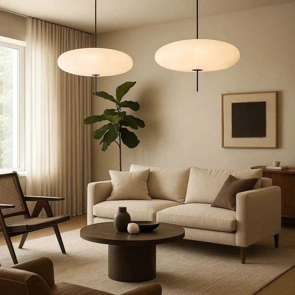 Ylina flat disc pendant light, packshot | Wickleigh