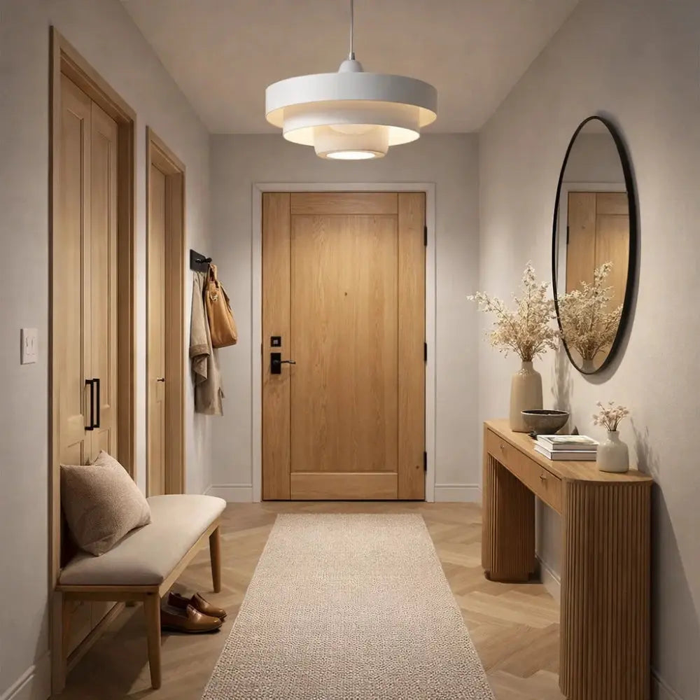 Odwyn layered metal pendant light, Nordic discs, packshot | Wickleigh