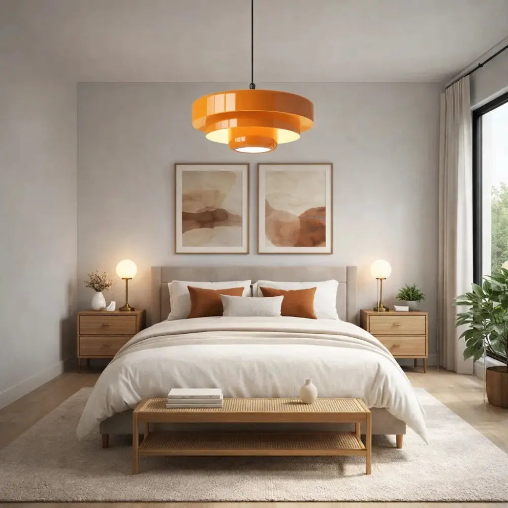 Odwyn layered metal pendant light, Nordic discs, packshot | Wickleigh