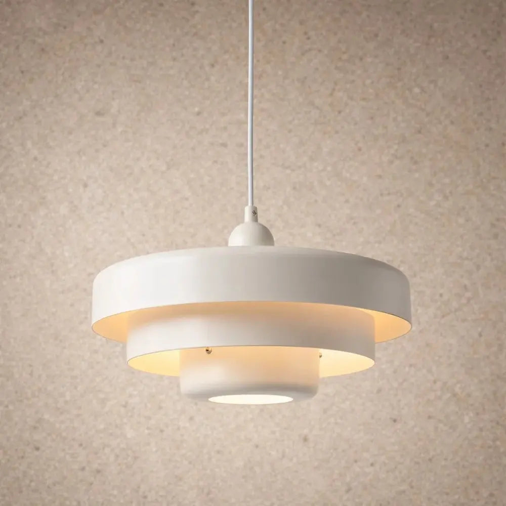 Odwyn layered metal pendant light, Nordic discs, packshot | Wickleigh