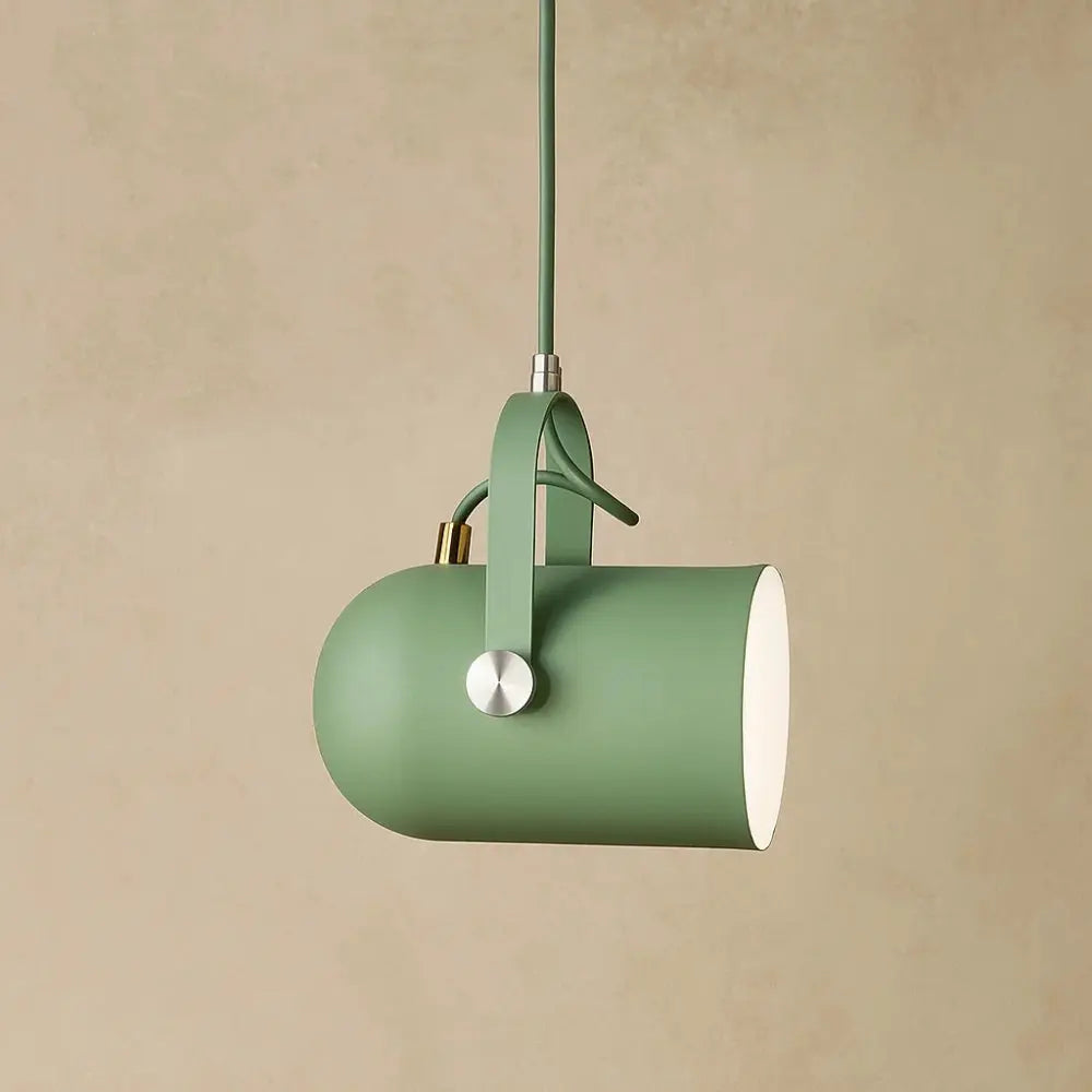 Asron modular pendant light in green aluminium | Wickleigh