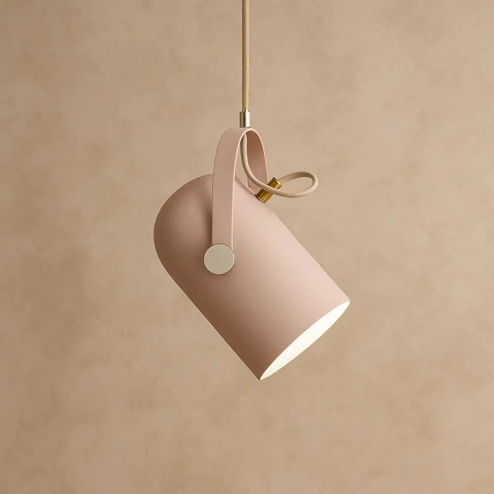 Asron modular pendant light in pink aluminium | Wickleigh