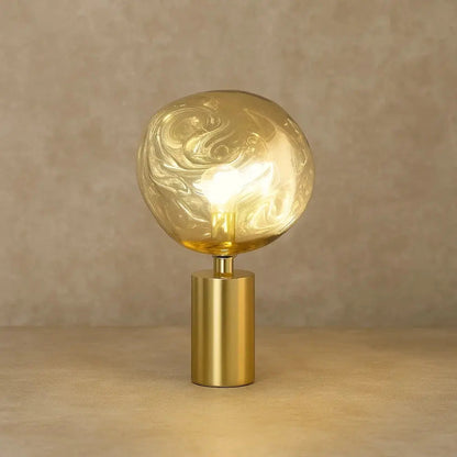 Svain table lamp, 43cm, gold finish | Wickleigh